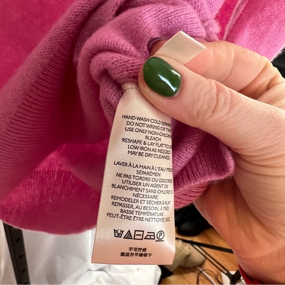 Free People Harmony Cashmere Sweater Pink, size Medium - Picture 3 of 7